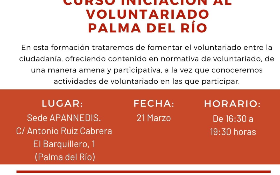 Curso Iniciación al voluntariado en Palma del Río