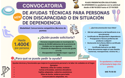 Convocatoria de Ayudas Técnicas para personas con discapacidad o en situación de dependencia