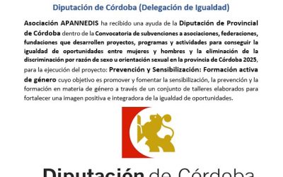 APANNEDIS RECIBE AYUDA DE DIPUTACIÓN PROVINCIAL DE CÓRDOBA (DELEGACIÓN DE IGUALDAD)